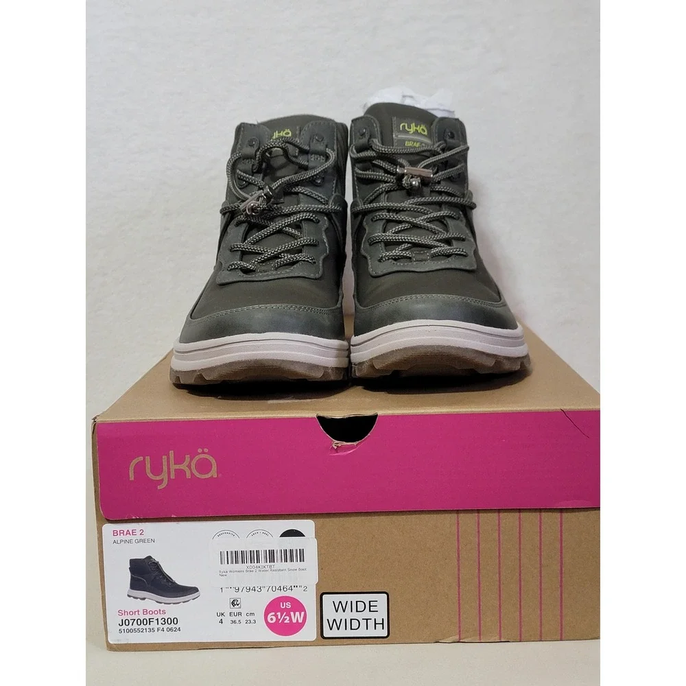 Women's Ryka Brae 2 Winter Boot,‎ Alpine Green, Size 6.5W, NWT